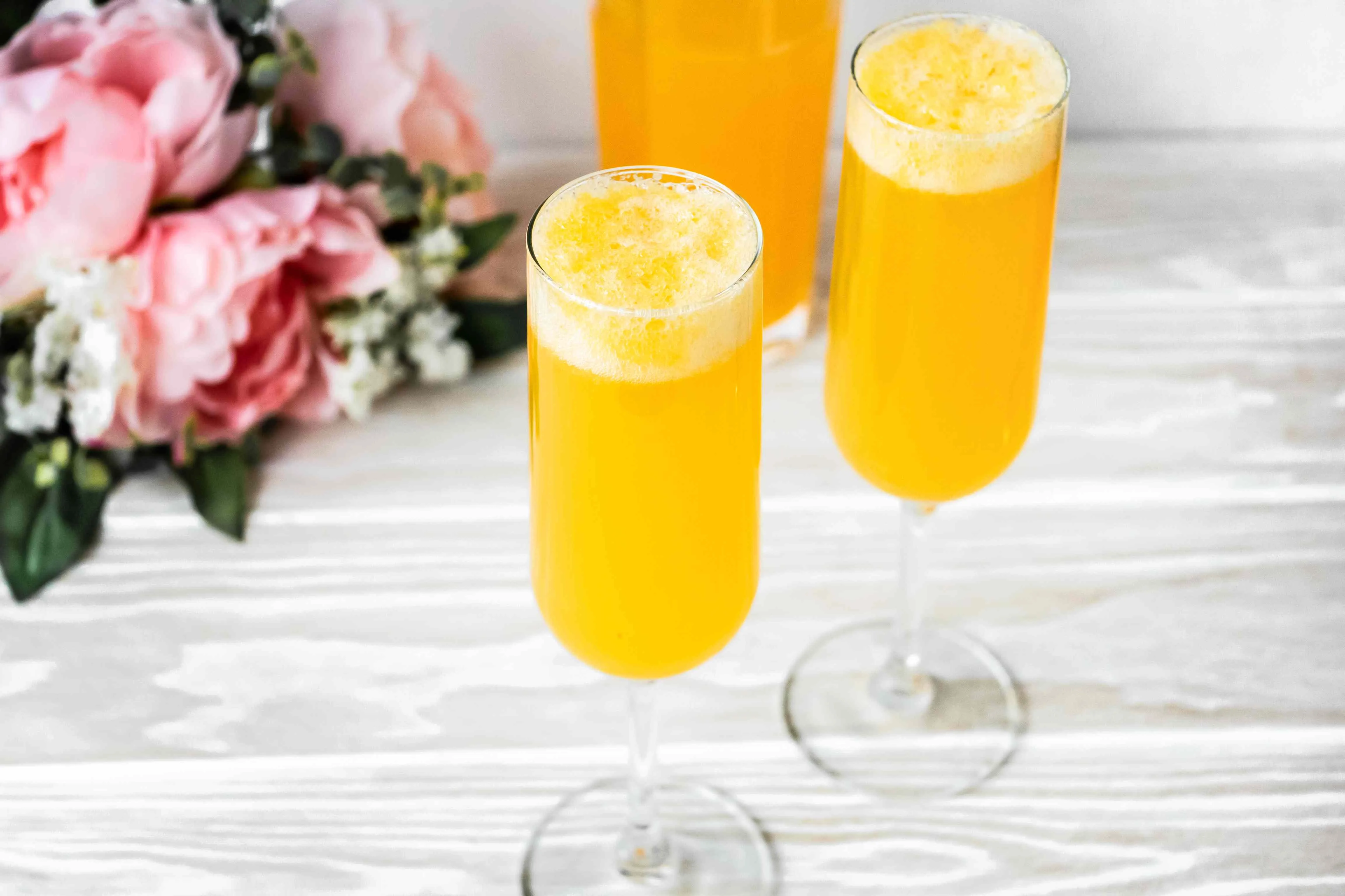 Wait a Second! Did You Make These Peach Bellini Cocktails for Brunch Yet?
